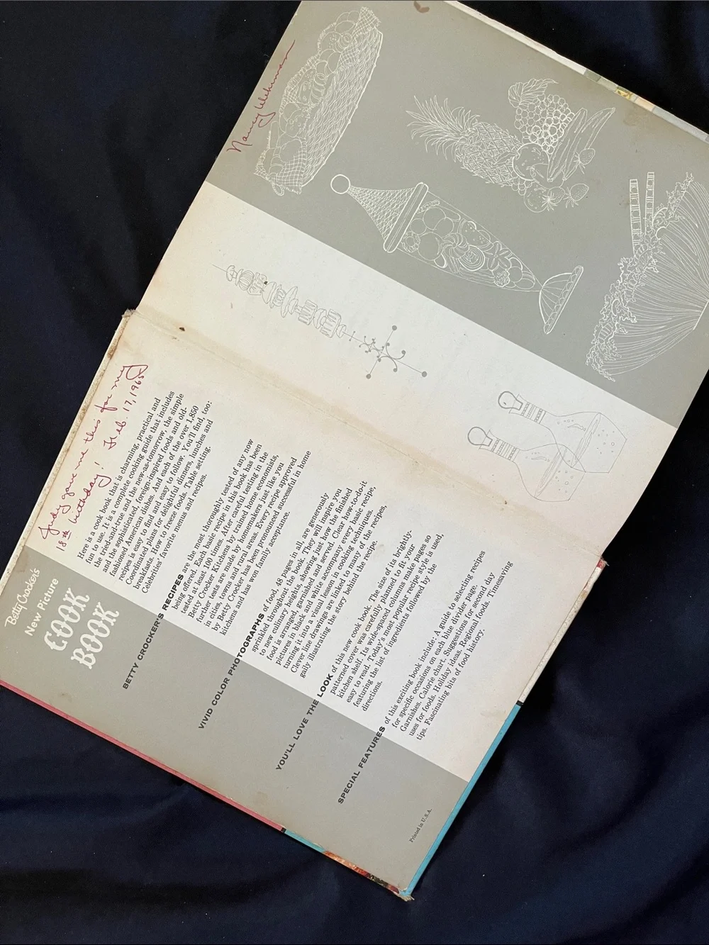 Vtg Betty Crocker’s New Picture Cookbook-1st Edition 3rd Printing-1961 HB MCM